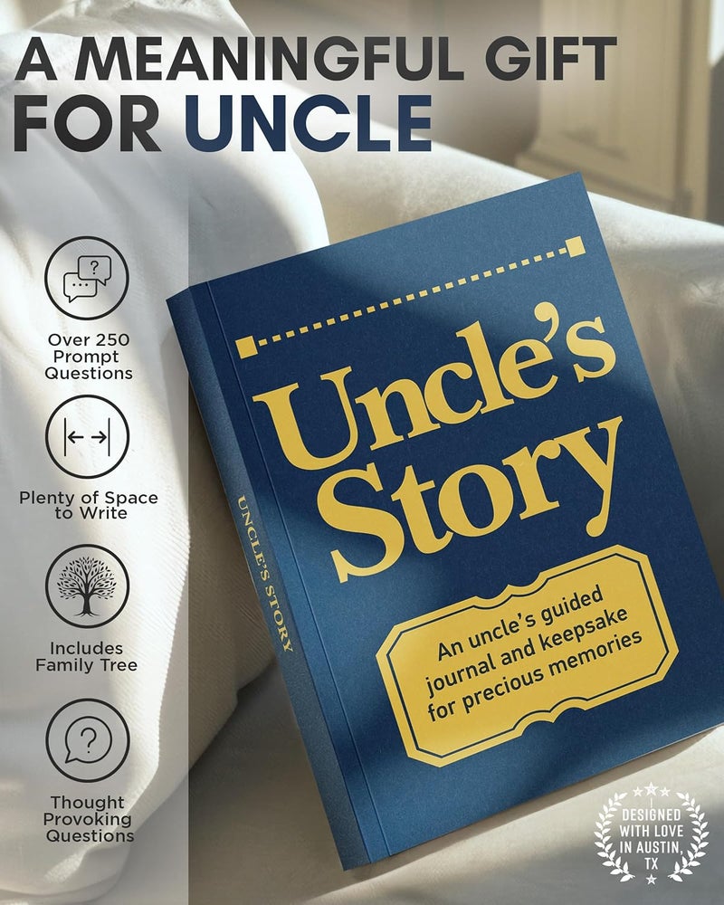 Coco & Lan Uncle's Story Journal: A Meaningful Keepsake for Uncle to Share His Life Journey and Memories, Book Includes 250+ Prompt Questions, Sentimental Gifts Idea for Father's Day, Birthday, Christmas - Image 2